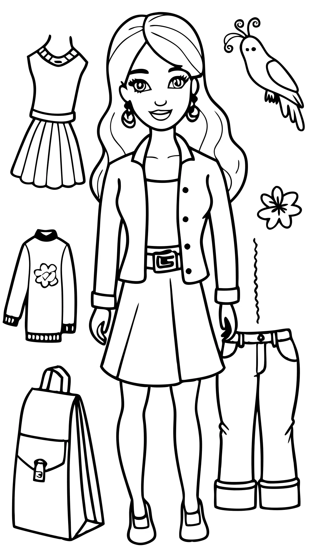 fashion barbie coloring pages